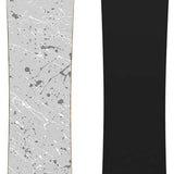 Salomon Takaharu EP Snowboard 2024 - A black snowboard with a white logo on top and a yellow stripe along the bottom edge.