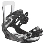 Salomon The Future Kids Bindings 2024 - Black bindings with white accents and a clear plastic strap.