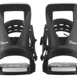 Salomon The Future Kids Bindings 2024 - Black bindings with white lettering and a small logo on top of each binding.