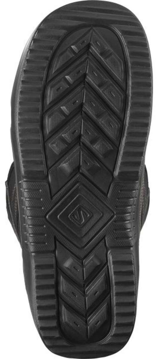 Salomon Titan BOA Snowboard Boots 2024 - Black snowboard boots with a textured rubber sole and silver metal hardware.