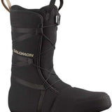 Salomon Titan BOA Snowboard Boots 2024 - Black snowboard boots with a textured pattern on the upper material and tan-colored laces.