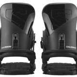 Salomon Trigger Snowboard Bindings 2024 - Black bindings with silver buckles and a textured strap.