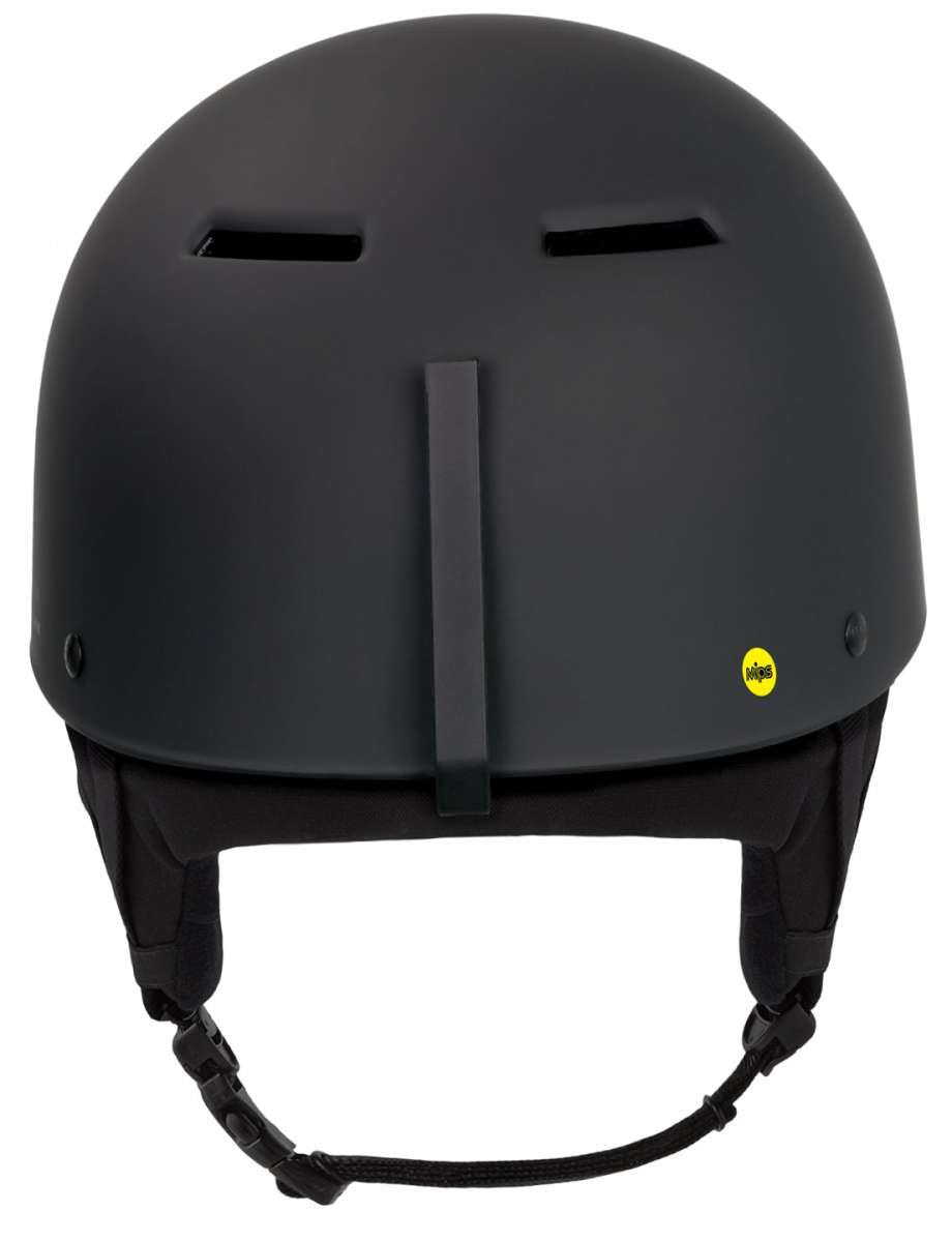 Sandbox Classic 2.0 MIPS Helmet 2022-2023 - A matte black helmet with a sleek, rounded design and ventilation holes on top.