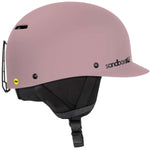 Sandbox Classic 2.0 MIPS Helmet 2024 - A dusty rose-colored helmet with a black visor and ventilation holes on top.
