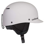 Sandbox Classic 2.0 Snow Helmet 2022-2023 - A white helmet with a black chin strap and ventilation holes on top.