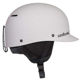 Sandbox Classic 2.0 Snow Helmet 2022-2023 - A white helmet with a black chin strap and ventilation holes on top.