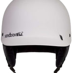 Sandbox Classic 2.0 Snow Helmet 2022-2023 - A white helmet with a black chin strap and ventilation holes on either side.