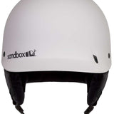 Sandbox Classic 2.0 Snow Helmet 2022-2023 - A white helmet with a black chin strap and ventilation holes on either side.