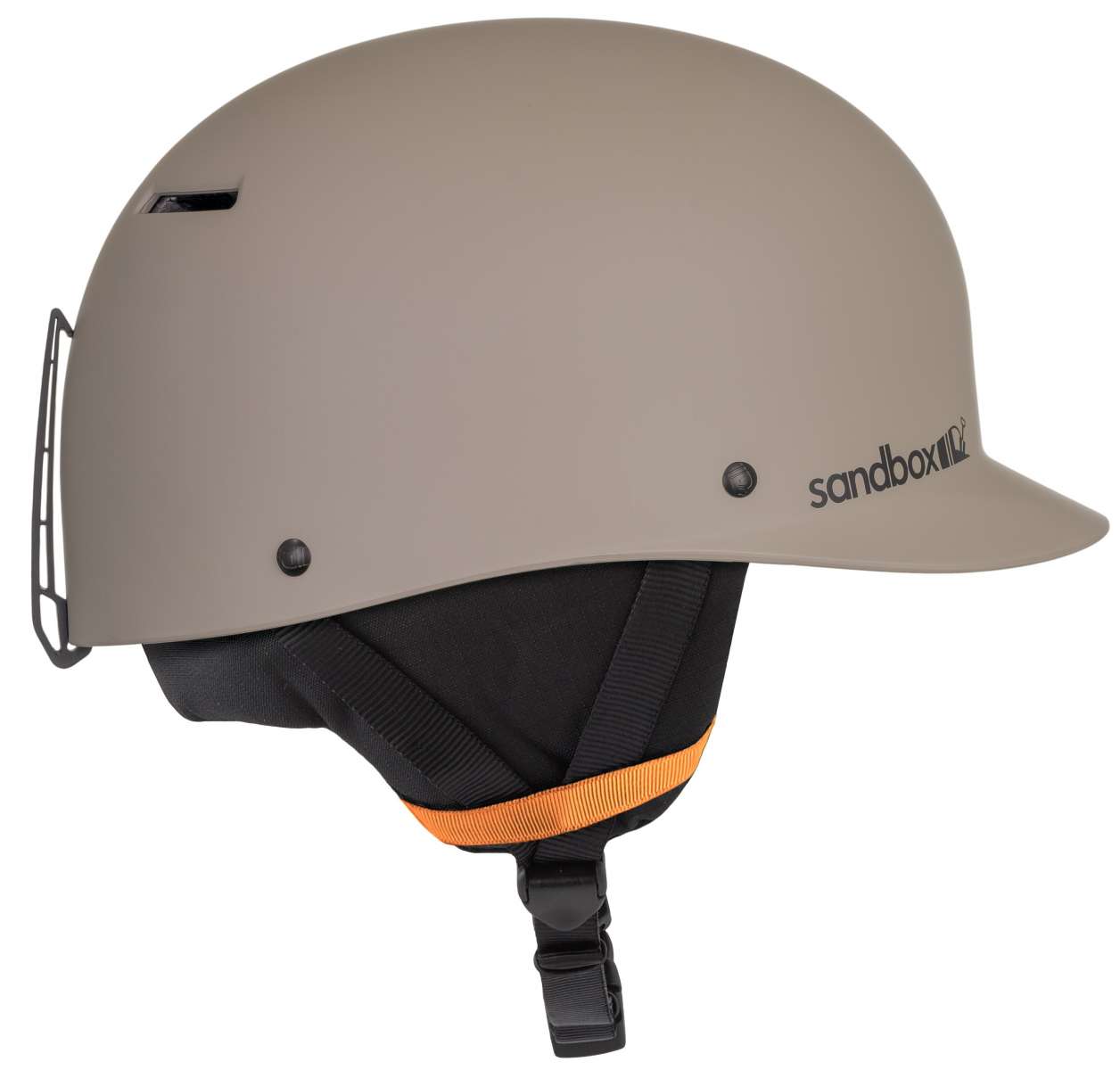 Sandbox Classic 2.0 Snow Helmet 2022-2023 - A tan helmet with a black visor and ventilation holes on top.