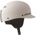 Sandbox Classic 2.0 Snow Helmet 2024 - A white helmet with a black visor and ventilation holes on top.