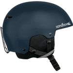 Sandbox Icon MIPS Helmet 2022-2023 - A dark gray helmet with a white logo on the side and a black chin strap.