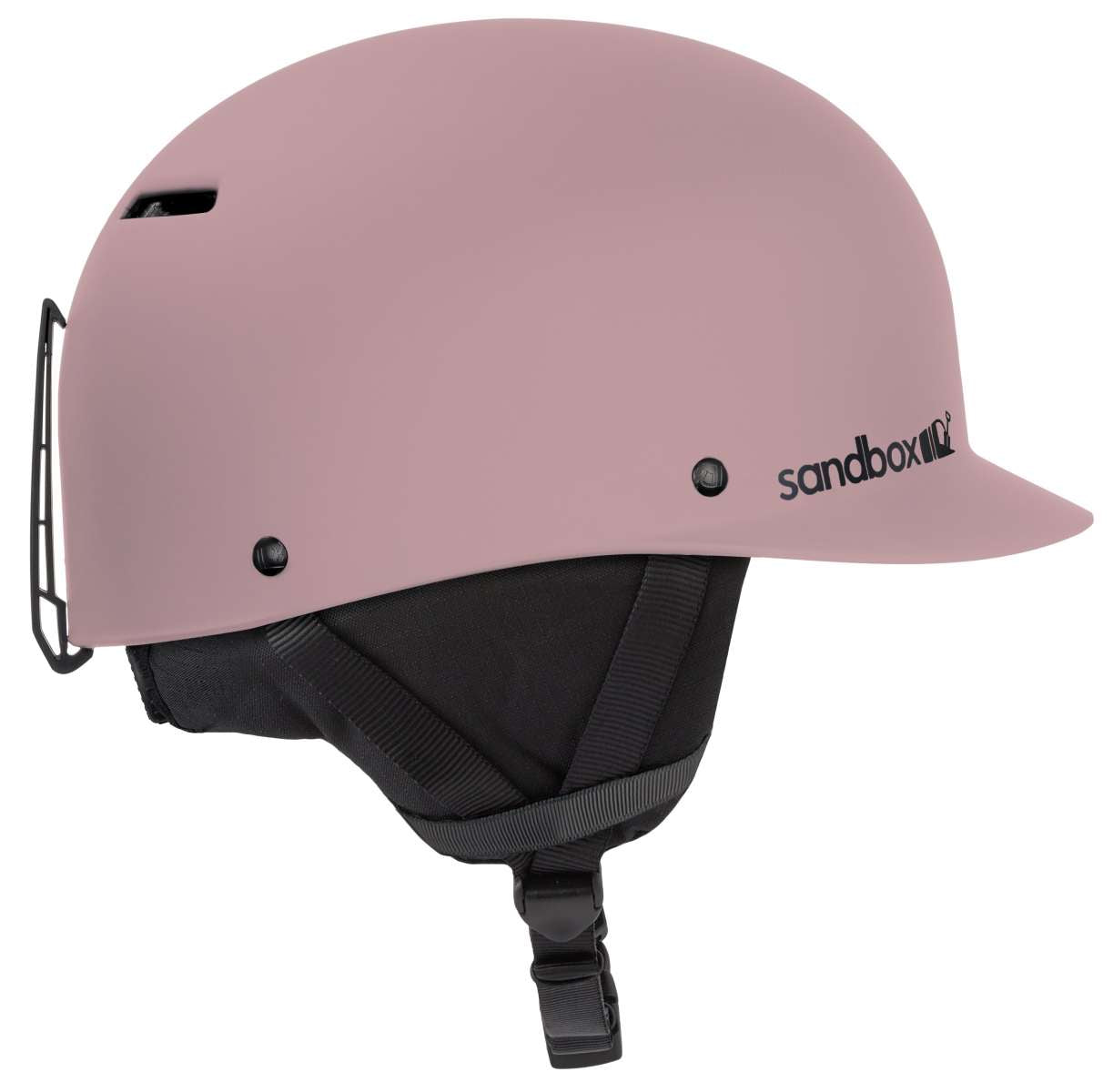 Sandbox Kids Classic 2.0 Ace MIPS Helmet 2024 - A pink helmet with a black visor and white logo on the side.