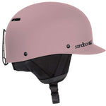 Sandbox Kids Classic 2.0 Ace MIPS Helmet 2024 - A pink helmet with a black visor and white logo on the side.