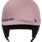 Sandbox Kids Classic 2.0 Ace MIPS Helmet 2024 - A pink helmet with a white logo on the front and black straps.