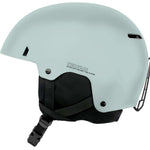 Sandbox Kids Icon Ace MIPS Helmet 2024 - A white helmet with a black visor and chin strap, featuring a sleek design with a prominent "MIPS" logo on the side.