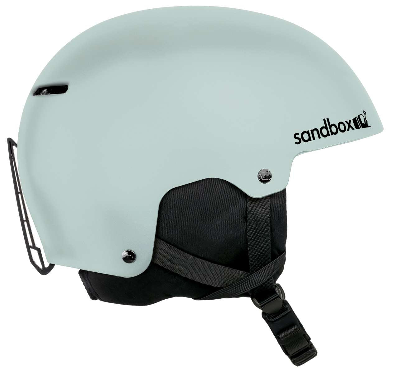 Sandbox Kids Icon Ace MIPS Helmet 2024 - A white helmet with a black visor and MIPS technology visible on top.
