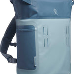 Hydro Flask 20L Day Escape Soft Cooler Pack - A large, rectangular-shaped cooler pack with a light gray and dark gray color scheme, featuring a zippered main compartment and two smaller pockets on the front.