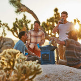 Hydro Flask 20L Day Escape Soft Cooler Pack - A large, rectangular cooler with a zippered top and two side pockets, in black.