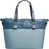 Hydro Flask 18L Day Escape Soft Cooler Tote - A large, light blue cooler bag with a zippered top and two long shoulder straps.
