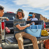 Hydro Flask 18L Day Escape Soft Cooler Tote - A large blue cooler bag with a zippered top and two handles.