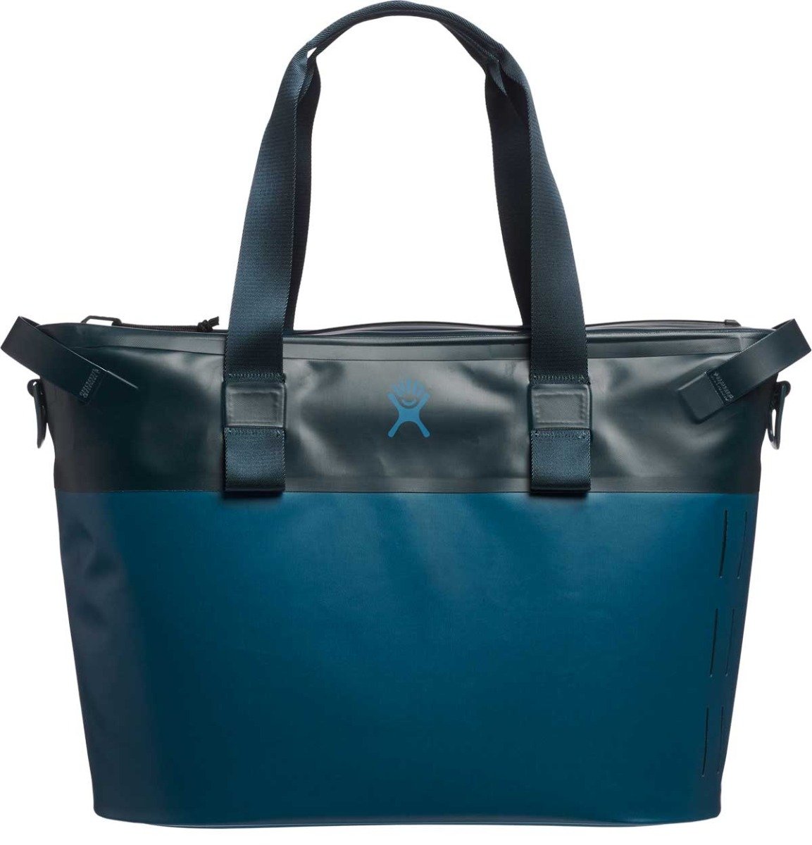 Hydro Flask 18L Day Escape Soft Cooler Tote - A large, dark gray cooler bag with a zippered top and two black shoulder straps.