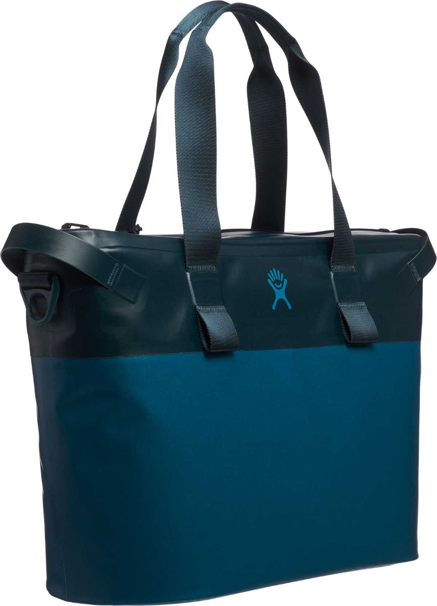 Hydro Flask 18L Day Escape Soft Cooler Tote - A large, dark gray tote with a zippered top and two black shoulder straps.