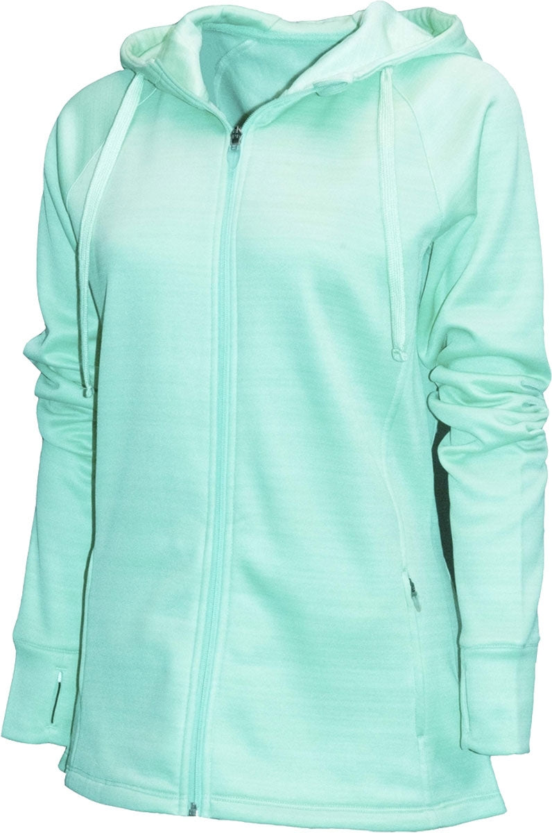 BAW Athletic Wear Women's Scuba Full Zip Jacket - A women's full zip jacket with a scuba-style design, featuring a zipper closure and a relaxed fit.