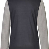 Killtec Ladies' Silva Powerstretch Zip-T Neck 2019-2020 - A black zip-up jacket with a high collar and zippered chest pocket, featuring a subtle pattern on the fabric.