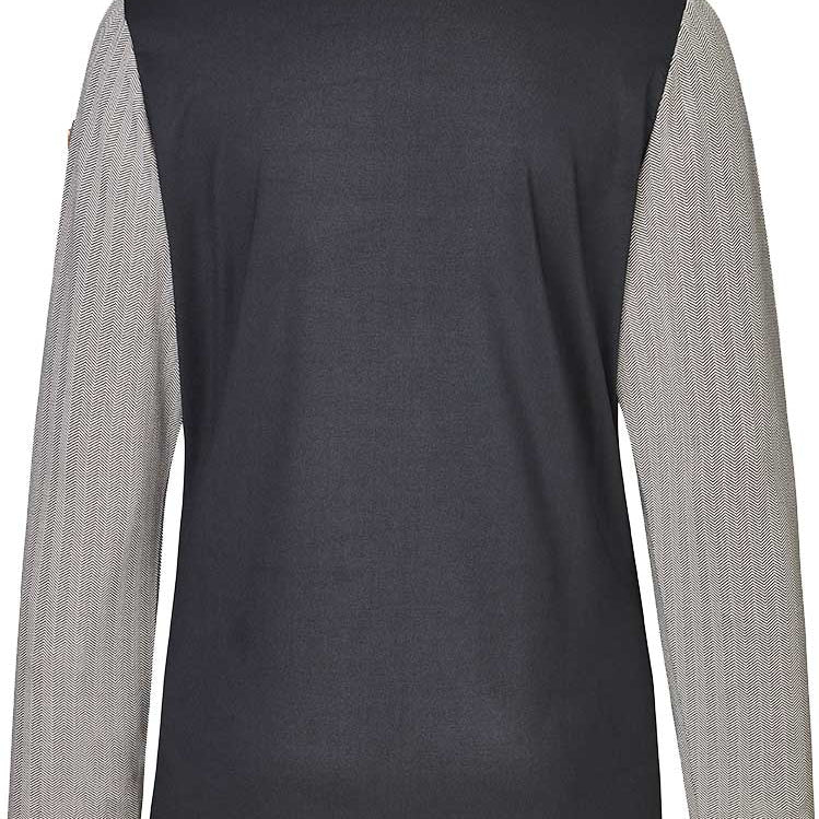 Killtec Ladies' Silva Powerstretch Zip-T Neck 2019-2020 - A black zip-up jacket with a high collar and zippered chest pocket, featuring a subtle pattern on the fabric.