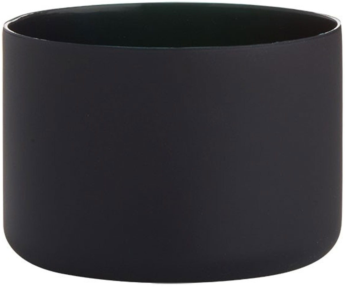 Hydro Flask Small Flex Bottle Boot - A small, dark gray water bottle with a flexible material and a screw-on lid.