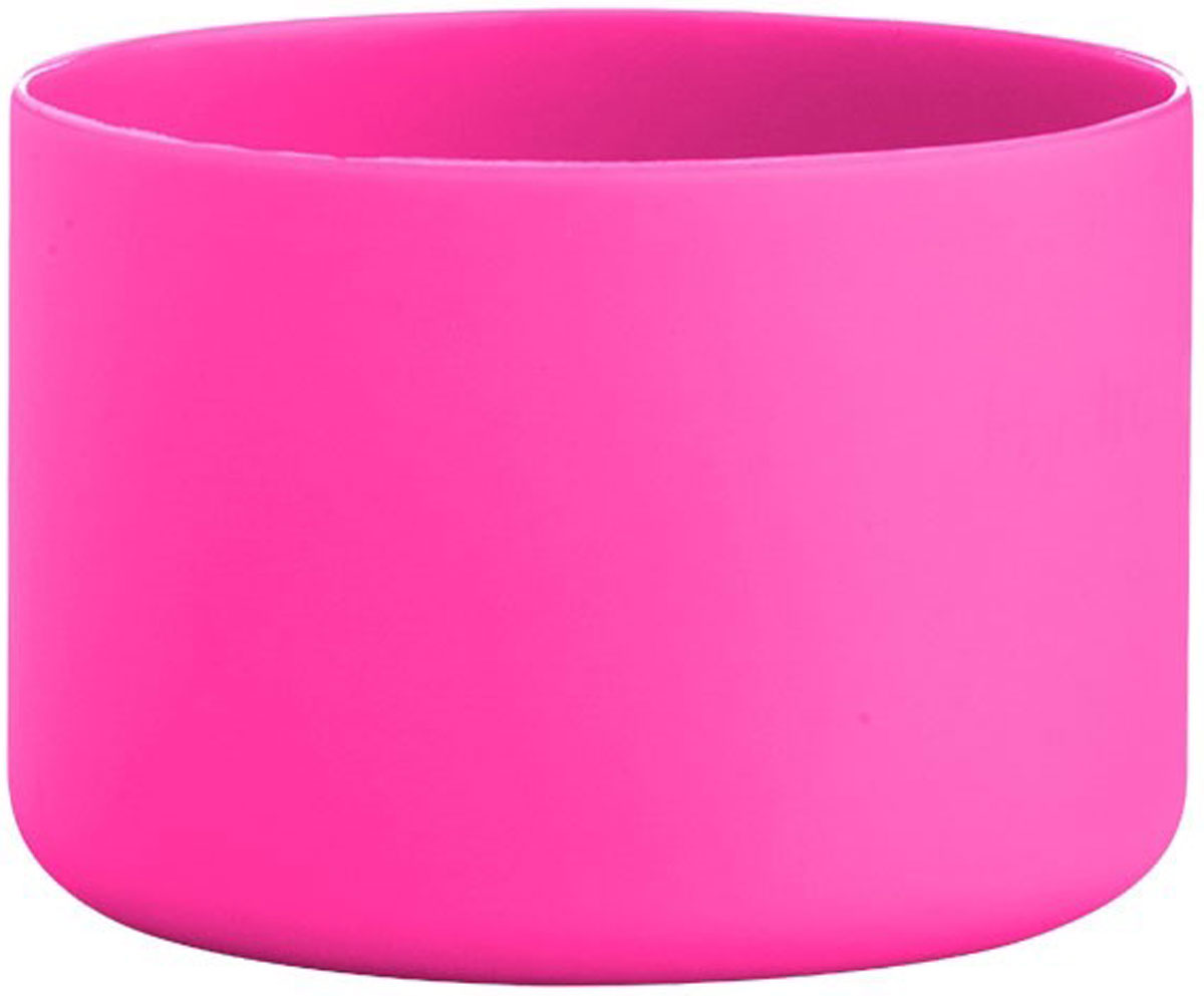Hydro Flask Small Flex Bottle Boot - A small, bright pink water bottle with a flexible body and screw-top lid.
