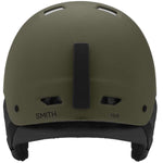 Smith Holt Helmet 2024 - A matte green helmet with a black strap on top.