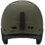 Smith Holt Helmet 2024 - A matte green helmet with a black strap on top.