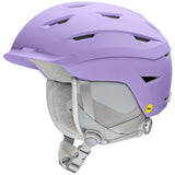 Smith Ladies Liberty MIPS Helmet 2024 - A light purple helmet with a white logo on the side and ventilation holes along the top.