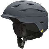 Smith Level MIPS Helmet 2024 - A matte black helmet with a sleek, aerodynamic design and ventilation holes on top.