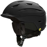 Smith Level MIPS Helmet 2024 - Black helmet with a sleek, aerodynamic design and ventilation holes on top.