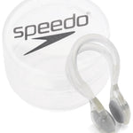 Speedo Liquid Comfort Nose Clip - A clear plastic nose clip with a rounded shape and two small oval-shaped holes at each end, one on either side of the clip.