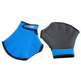 Speedo Aquatic Fitness Gloves - A pair of blue gloves with black trim, featuring a textured palm and fingers.
