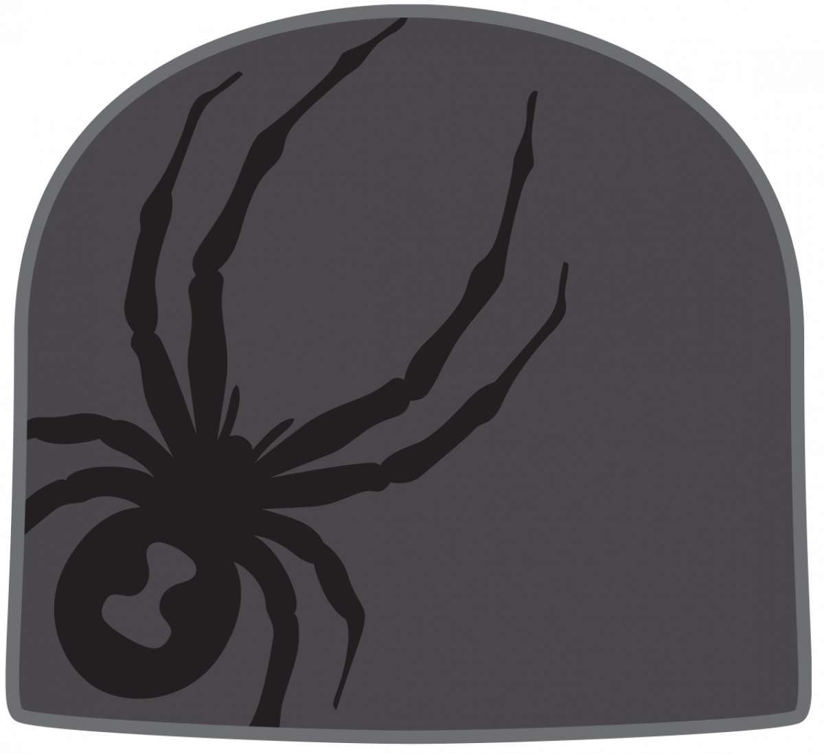 Spyder Arachnid Beanie 2024 - A black beanie with a spider silhouette on the front.
