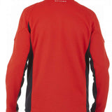 Spyder Bandit Hybrid Full-Zip Jacket 2023 - A red jacket with a black zipper and white lettering on the chest.
