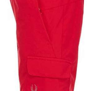 Spyder Bitsy Girls Sparkle Pant 2022 - A pair of pink snow pants with sparkly silver glitter accents on the sides and back.