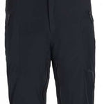 Spyder Bormio GORE-TEX Insulated Pant 2023 - Black ski pants with a subtle pattern of thin white lines on the side pockets and black hardware.