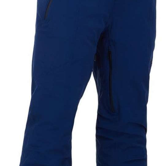 Spyder Bormio GORE-TEX Insulated Pants 2022 - Dark blue pants with black zippers and a black logo on the left leg.