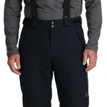 Spyder Boundary Insulated Pant 2024 - Black insulated ski pants with a zippered fly and adjustable cuffs.