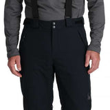 Spyder Boundary Insulated Pant 2024 - Black insulated ski pants with a zippered fly and adjustable cuffs.