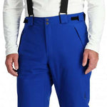 Spyder Boundary Insulated Pant 2024 - Black insulated ski pants with a subtle pattern of thin, horizontal stripes on the lower leg.