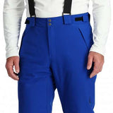 Spyder Boundary Insulated Pant 2024 - Black insulated ski pants with a subtle pattern of thin, horizontal stripes on the lower leg.