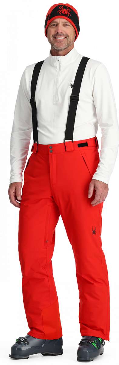 Spyder Boundary Insulated Pant - Black snow pants with a subtle pattern of thin, horizontal stripes on the side panels.