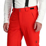 Spyder Boundary Insulated Pant - Black snow pants with a subtle pattern of thin, horizontal stripes on the side panels.