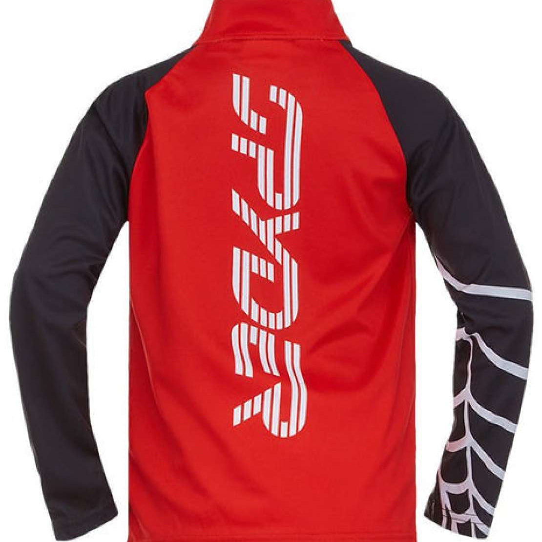 Spyder Boys Bitsy Bug Zip Turtleneck 2022 - A red turtleneck with a zipper and a small bug design on the front.